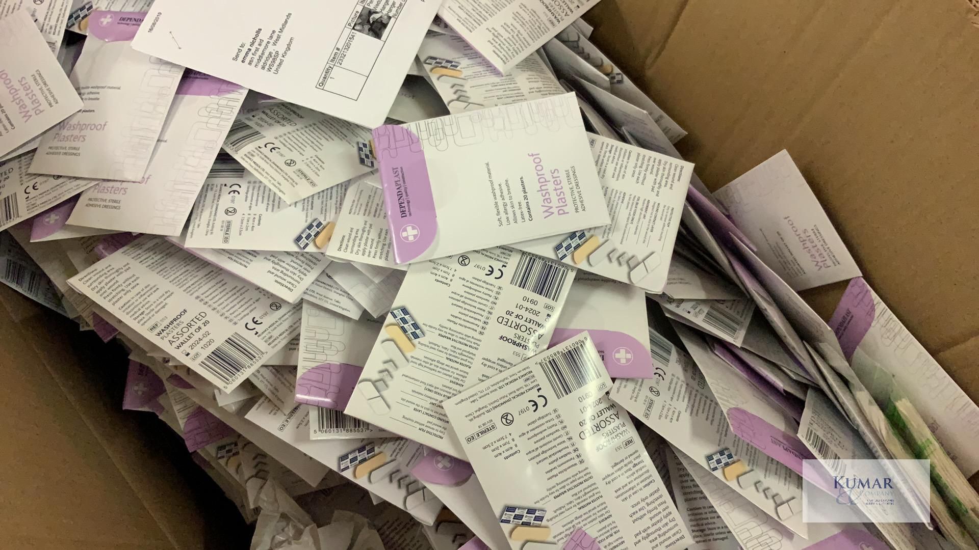 3: Large Boxes of 20 Dependaplast Washproof Plasters (06/2024) - Thousands of Packets in total RRP - - Image 9 of 13