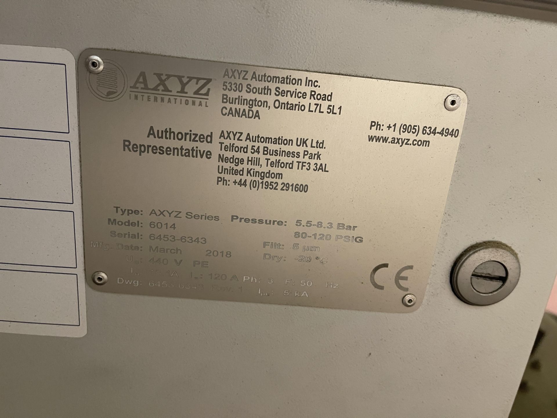 AXYZ 6014 CNC Router, Serial No.6453-6343, (03/2018) - Bild 6 aus 19