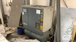 Atlas Copco GX7 FF Receiver Mounted Packaged Screw Compressor, 20650 Hours (Located In Unit 1)