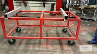 Fabricated mild Steel Sheet Trolley on Wheels Size 2m x 1.mx .85m height