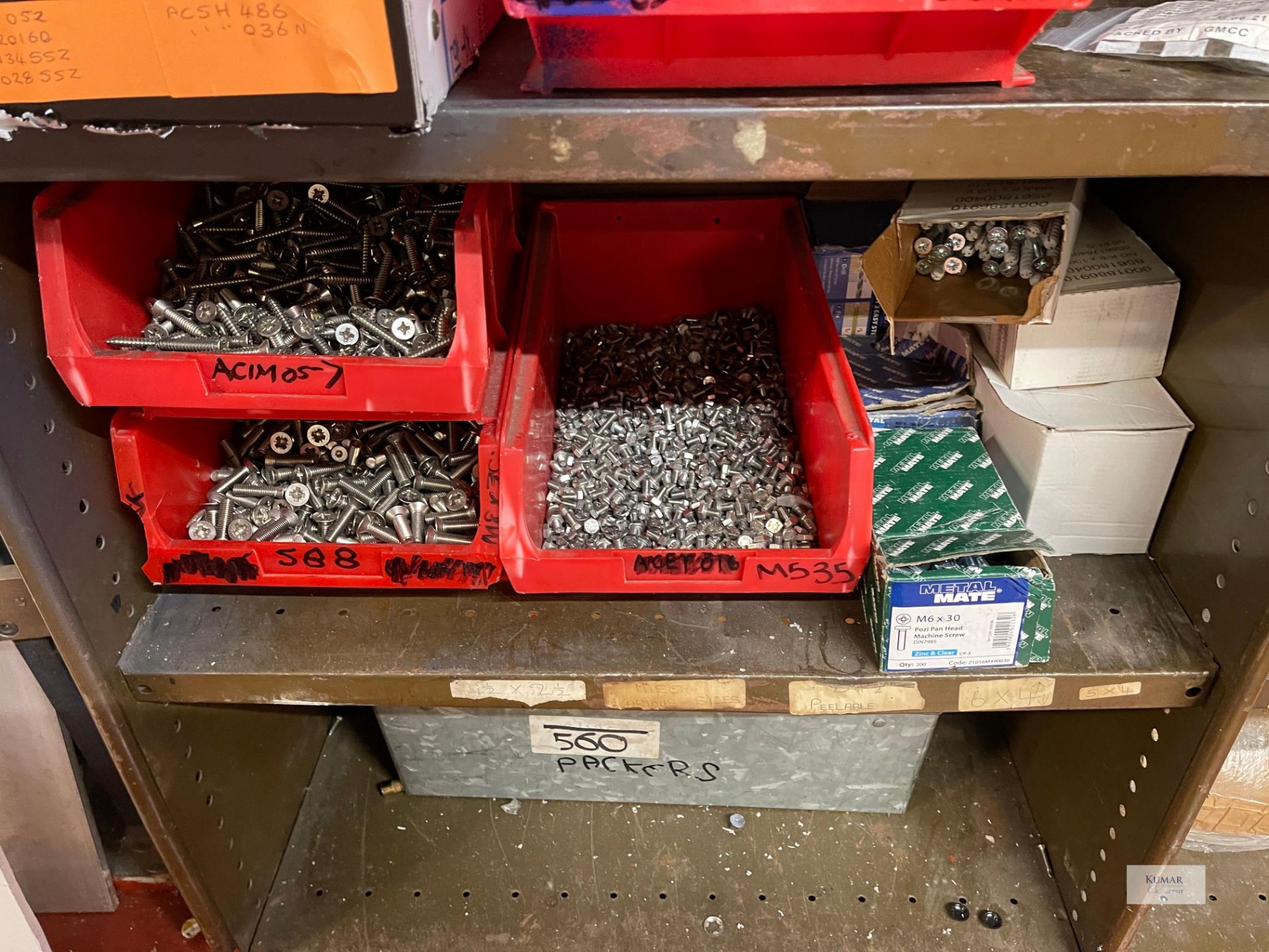 Metal Storage Cabinet Containing Large Quantity of Hardware & Fixings - Image 8 of 14