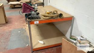 Orange work bench 6 foot x 4 foot CONTENTS NOT INCLUDED