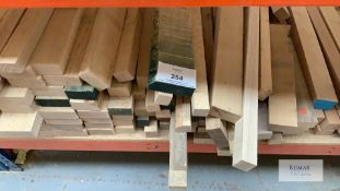 Qty of various size off cuts of wood including ash, oak and birch. RACKING NOT INCLUDED