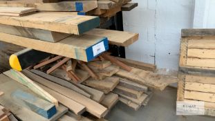 Large Quantity of Various Lengths and Sizes of Rough Sawn Hard Woods Located on Racking- Please Note