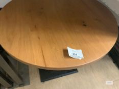 Circular Topped Oak Table with Stand