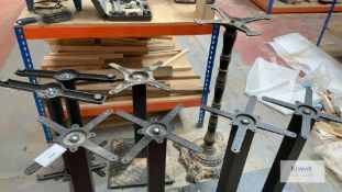 Qty of cast iron table bases