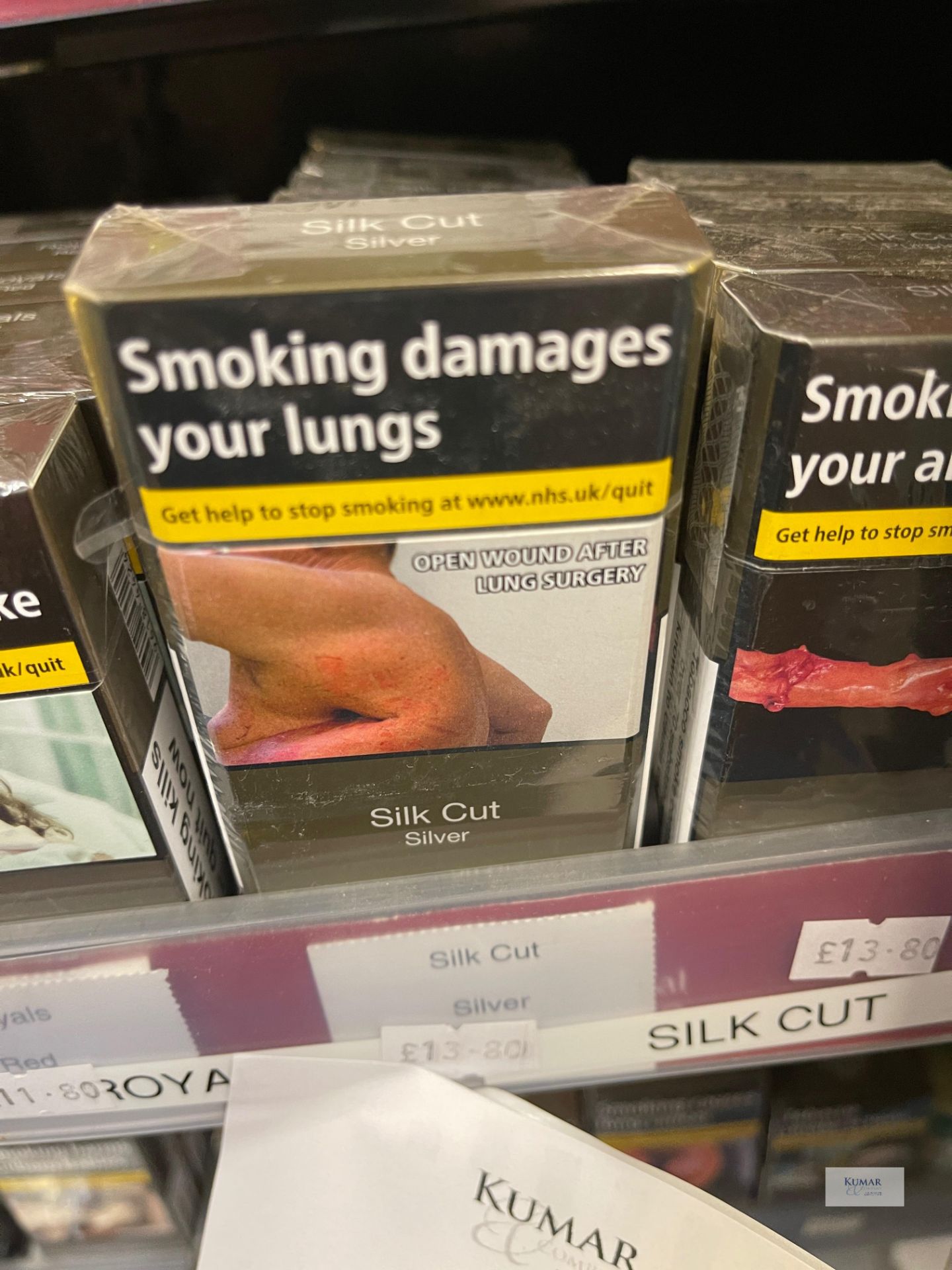 6 Packs: Royals Red 20 Cigarettes, 7 Packs: Silk Cut Silver 20 Cigarettes, 4 Packs: Silk Cut - Image 5 of 8