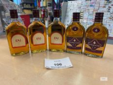 3 Bottles 350ml E&J Brandy 2 Bottles 200ml Courvoisier V.S. Cognac