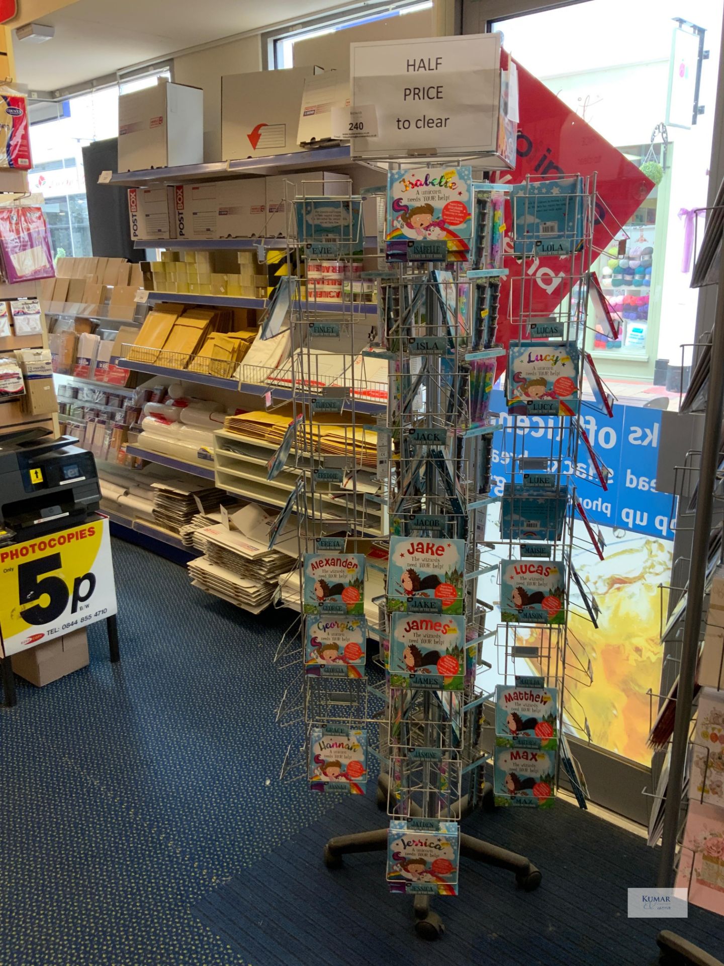 Free Standing Display Unit with Contents As shown In Pictures