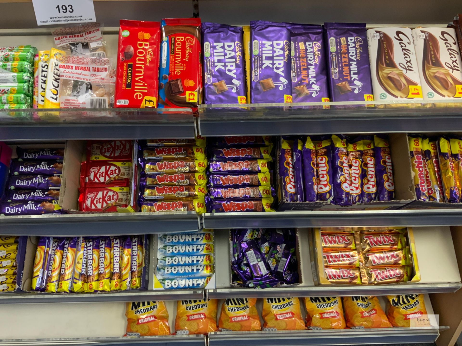 Quantity of Chocolate Bars to include Wispa, Crunchie & Dairy Milk as shown in pictures (please note - Image 4 of 5