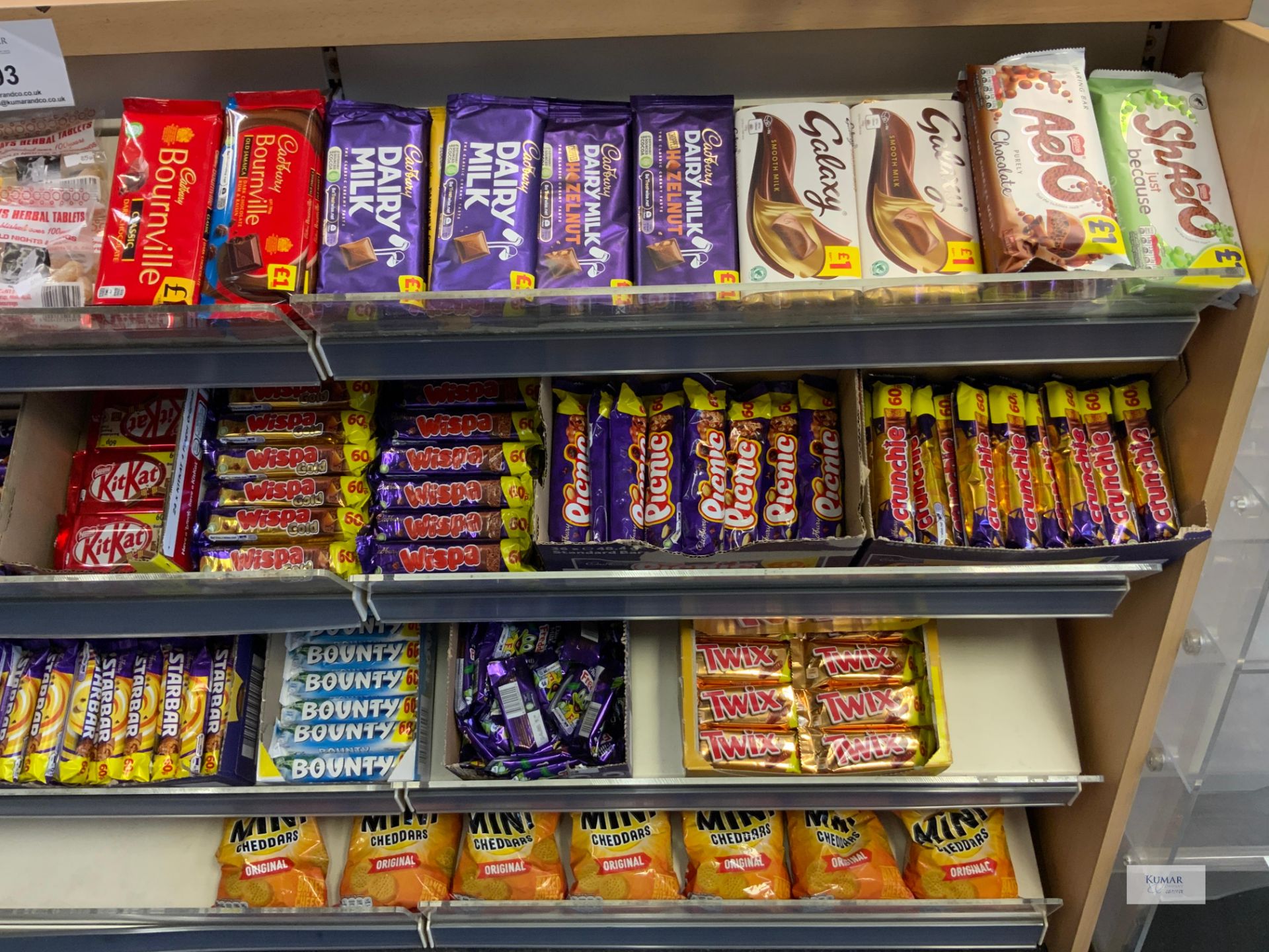 Quantity of Chocolate Bars to include Wispa, Crunchie & Dairy Milk as shown in pictures (please note - Image 5 of 5