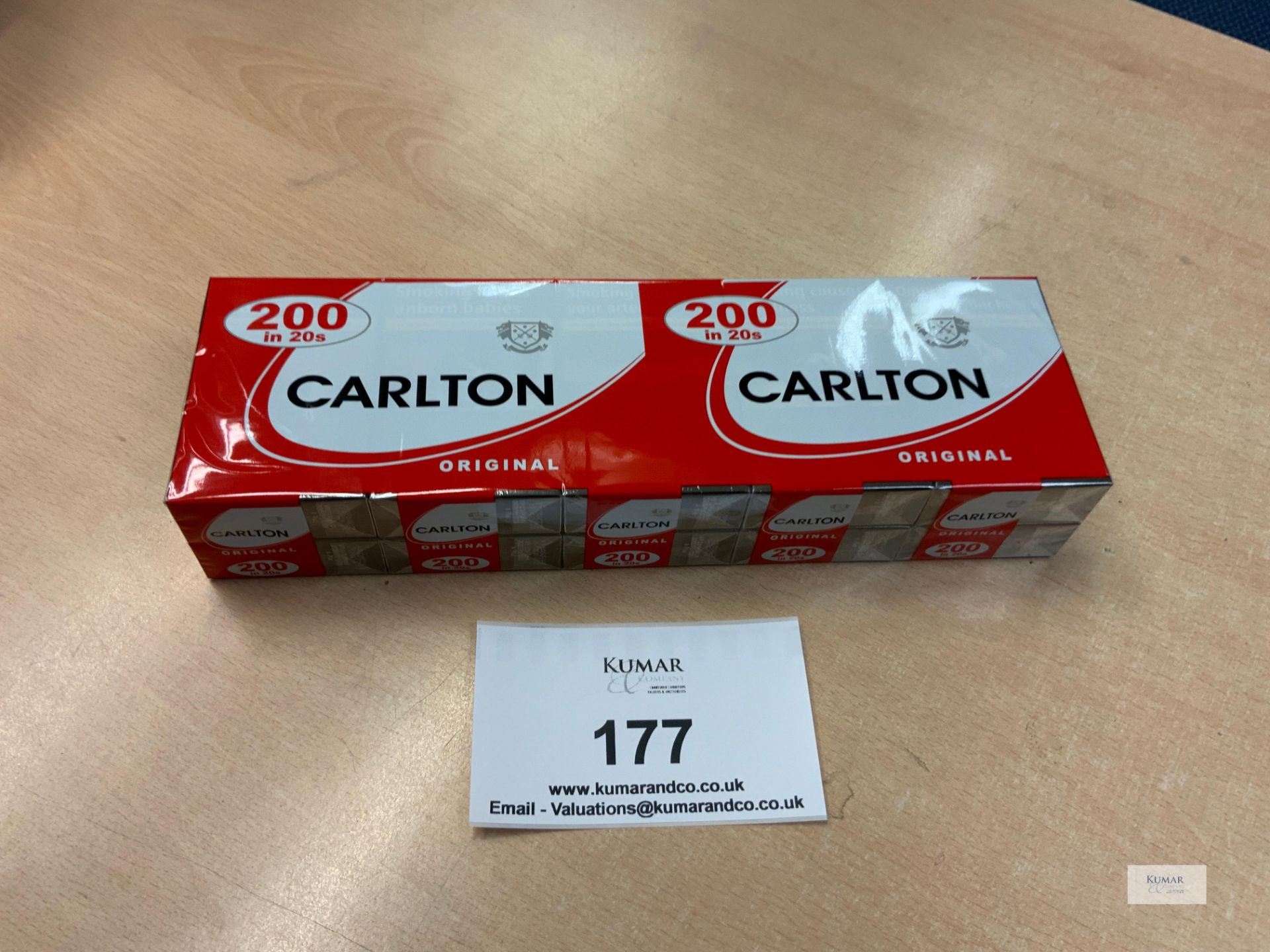 1: Outer 10 x 20 Carlton Original King Size Unopened Cigarettes