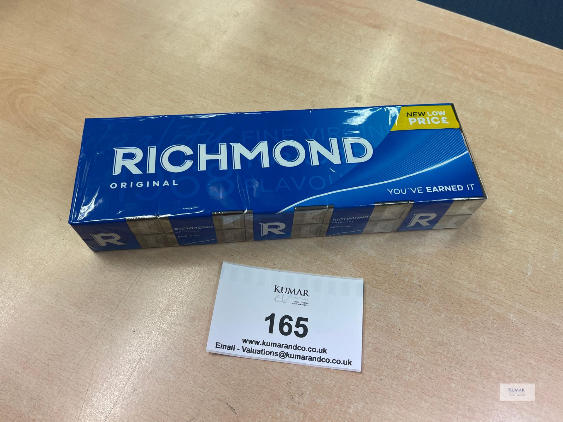1: Outer 10 x 20 Richmond Original King Size Unopened Cigarettes
