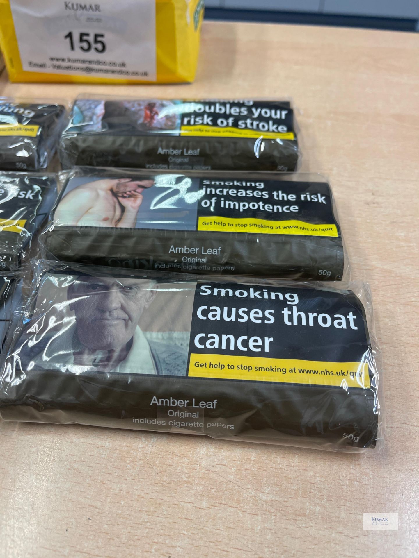 6 Packs: 50g Amber Leaf Original Rolling Tobacco, 1 Pack: 30g Amber leaf Original 3in1 Tobacco - Image 2 of 6