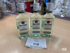 3 Bottles 200ml Bacardi White Rum