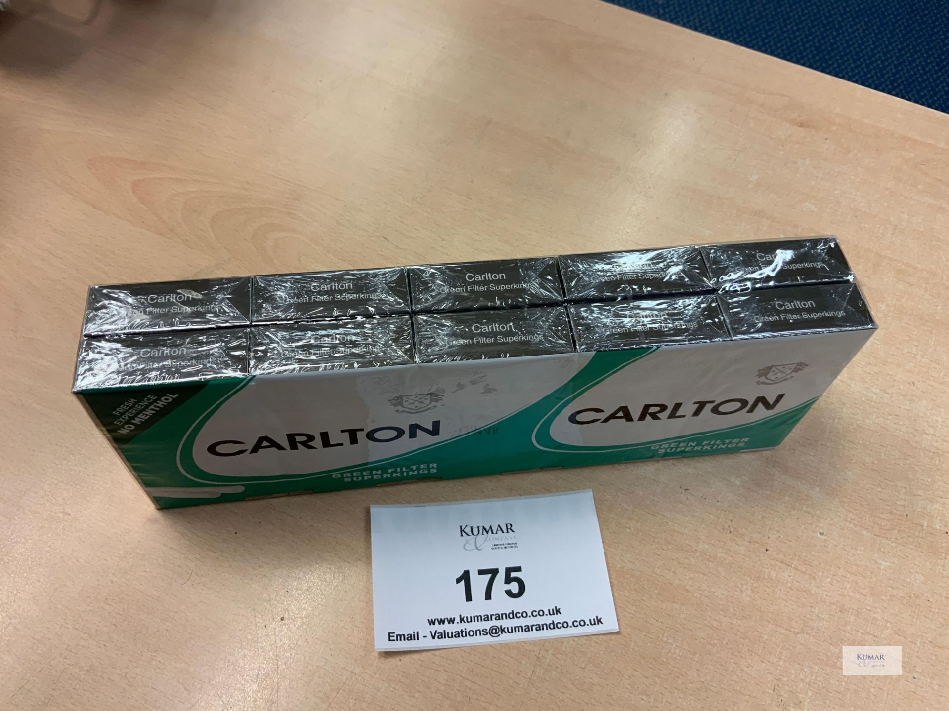 1: Outer 10 x 20 Carlton Green Filter Superking Unopened Cigarettes - Image 3 of 4