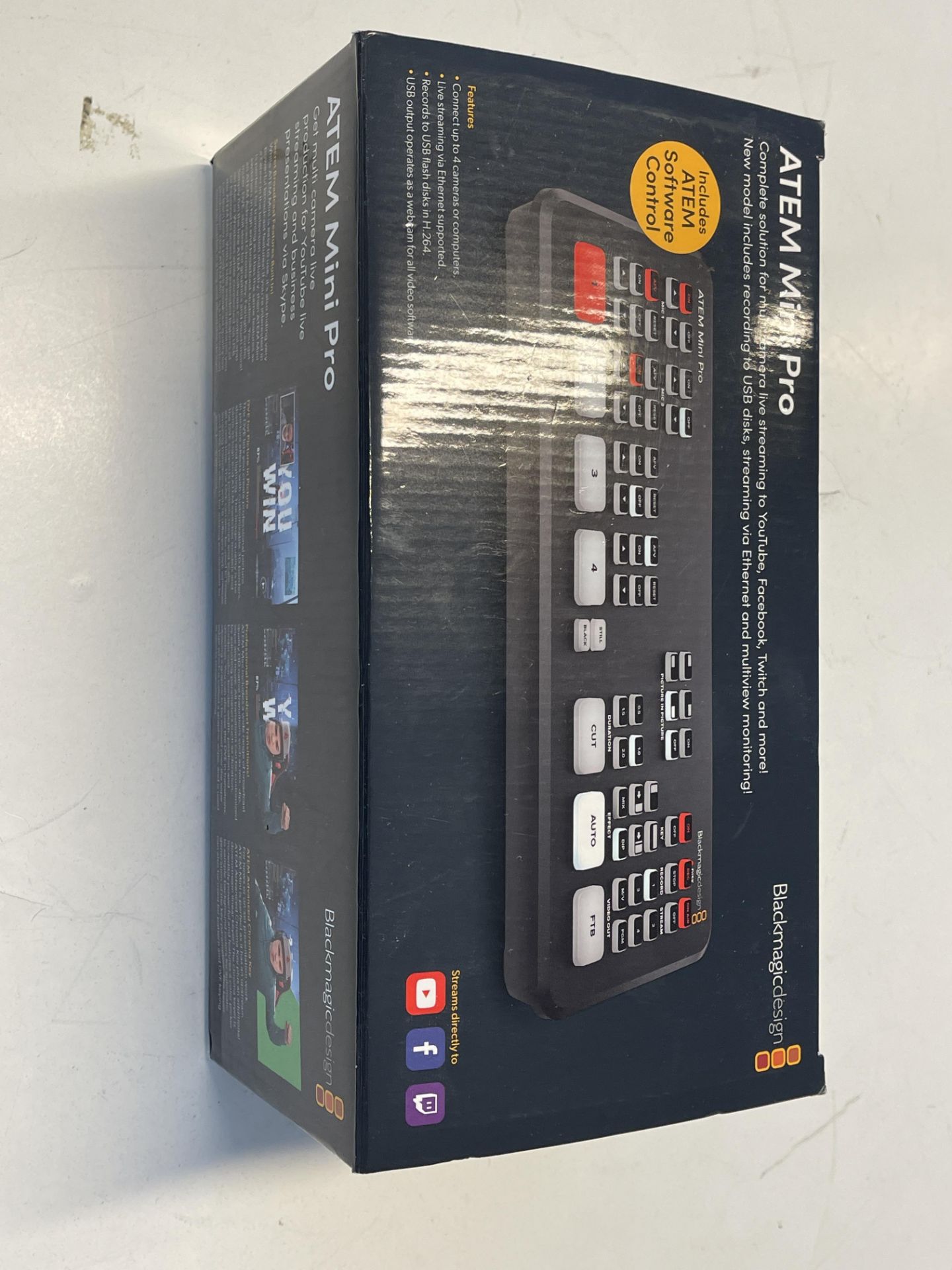 Black Magic Design ATEM Mini Pro Complete with Charger & Box (RRP £500)