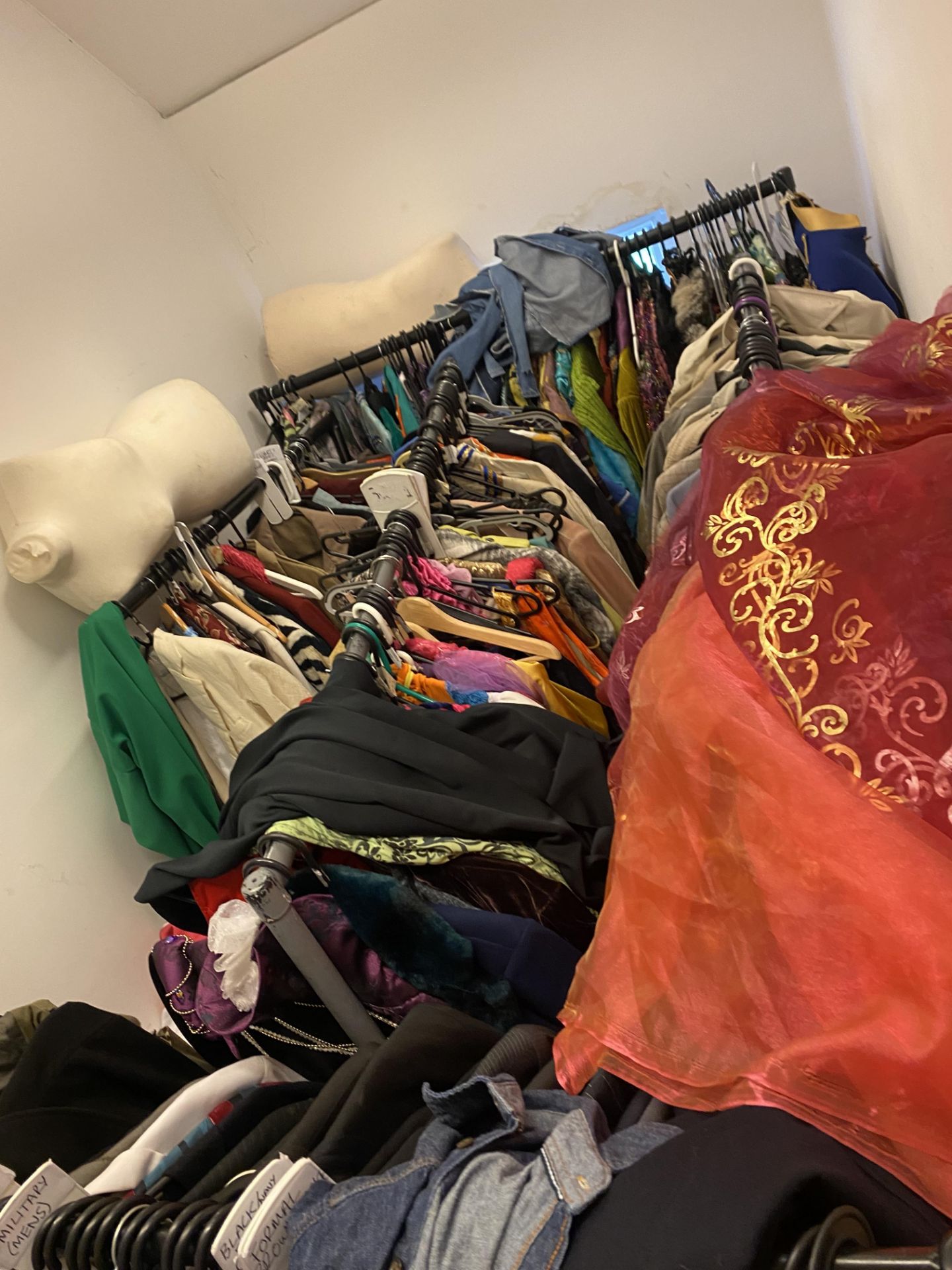 Large Quantity of Contents of Costumes Stores (As shown in pictures located in 2 Rooms)