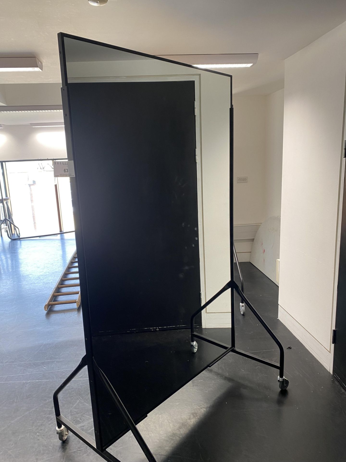 Single Sided Portable Mirror on Wheels (RRP Set of 4 £2k) - Image 2 of 2