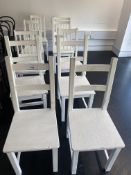 10 White Wooden Chairs