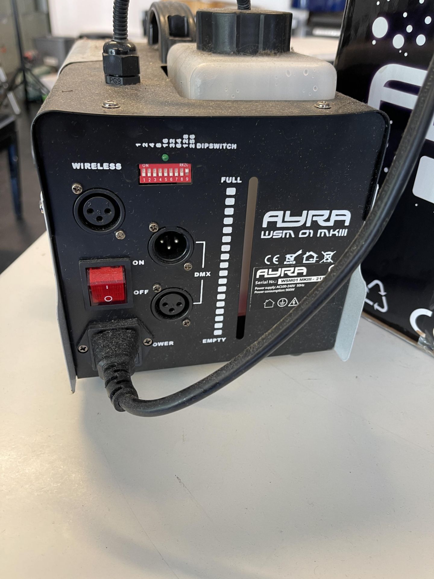 Ayra WSM02 MKII Fog Machine complete with Leads, manual and box - Image 3 of 6