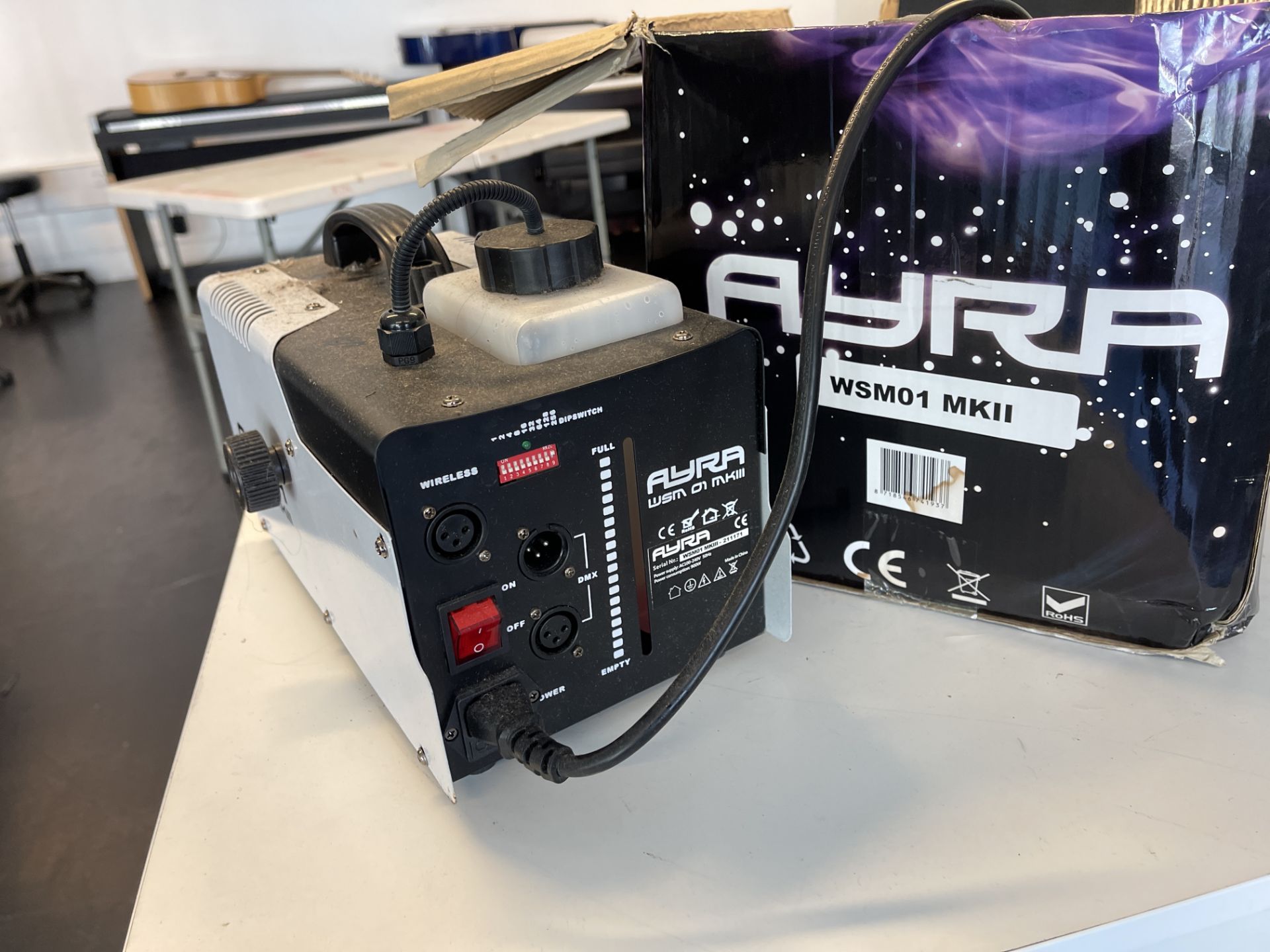 Ayra WSM02 MKII Fog Machine complete with Leads, manual and box - Image 2 of 6