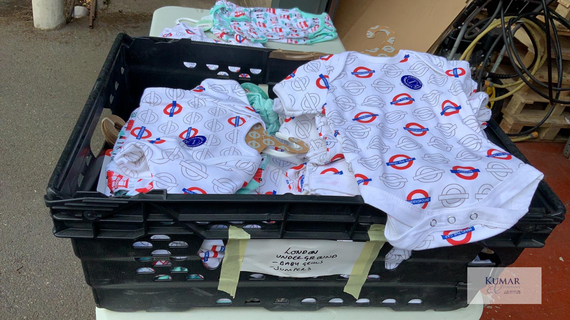 Quantity of London Underground Baby Grows RRP £12, Baby Hats, 2: Stripe Beanie Hats RRP £28 Each - - - Image 9 of 13