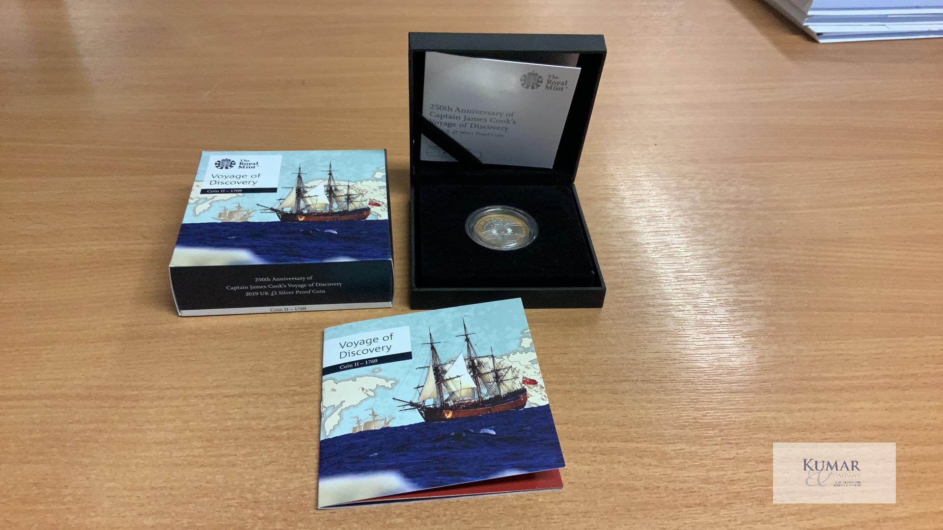 The Royal Mint Coin- Voyage of Discovery - Coin II - 1769 250th Anniversary of Captain James Cooks - Image 2 of 4