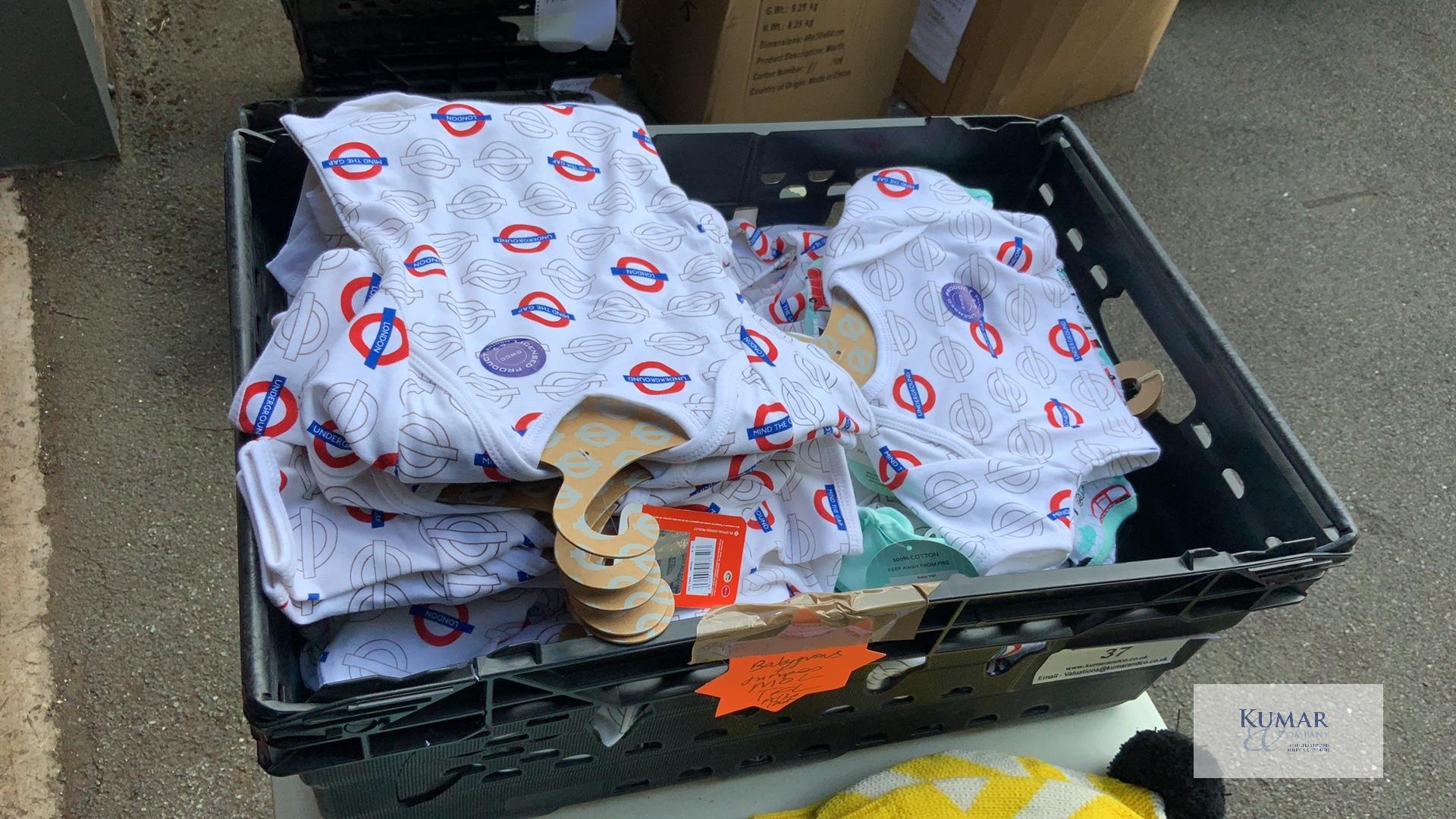 Quantity of London Underground Baby Grows RRP £12, Baby Hats, 2: Stripe Beanie Hats RRP £28 Each - - - Image 7 of 13