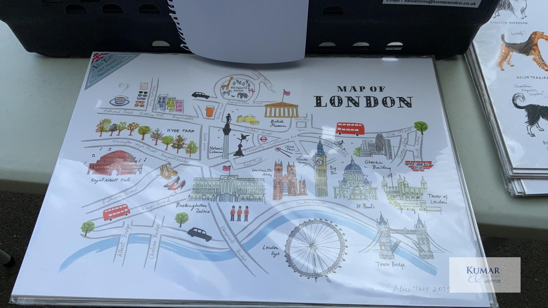 75: Various Prints by Andrew Waugh, RRP £25 Each, Map of London Signed by Alice Tait, Great - Image 5 of 18