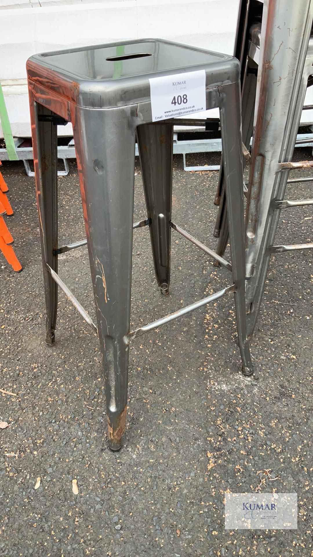 Set of 4 Callie backless metal bar stools 765mm high - Image 2 of 4