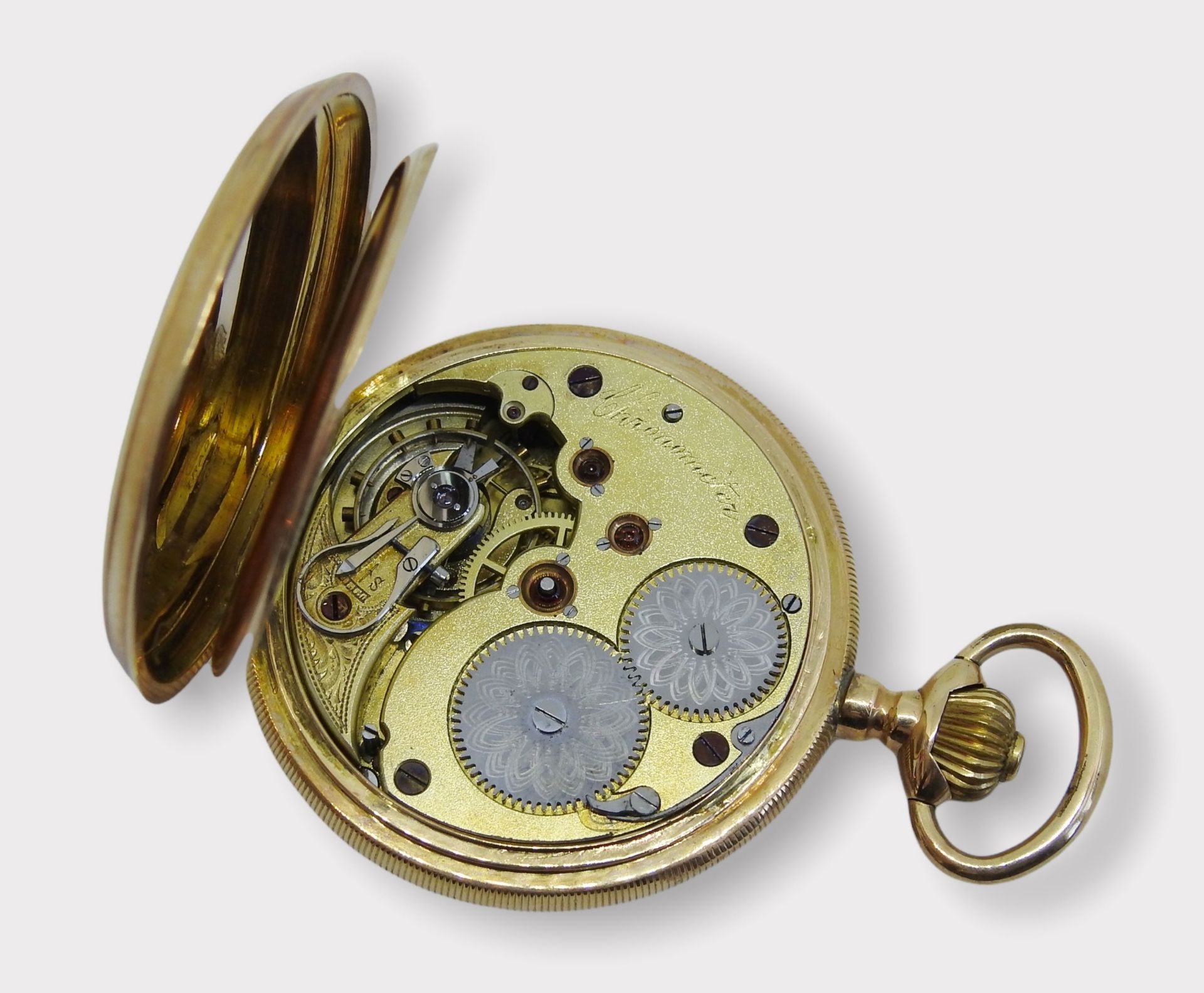 J. Ullmann & Co., Guillochierter Chronometer - Bild 3 aus 6