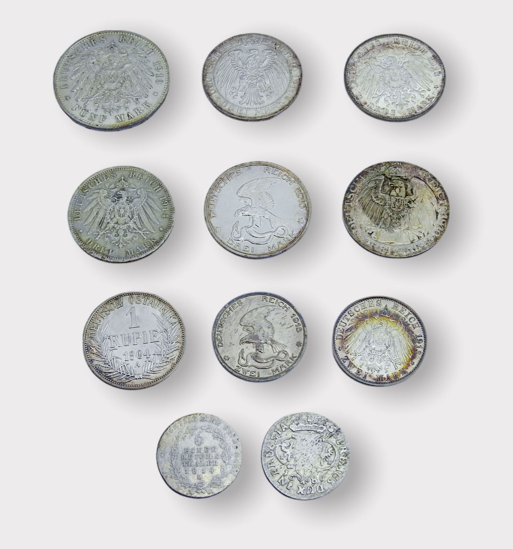 Konvolut von elf Silbermünzen - Bild 2 aus 2