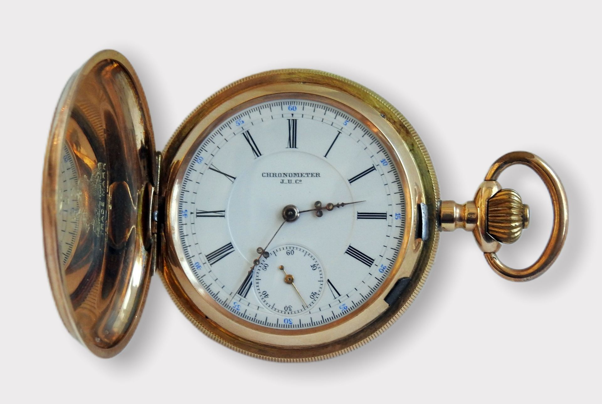 J. Ullmann & Co., Guillochierter Chronometer - Bild 2 aus 6