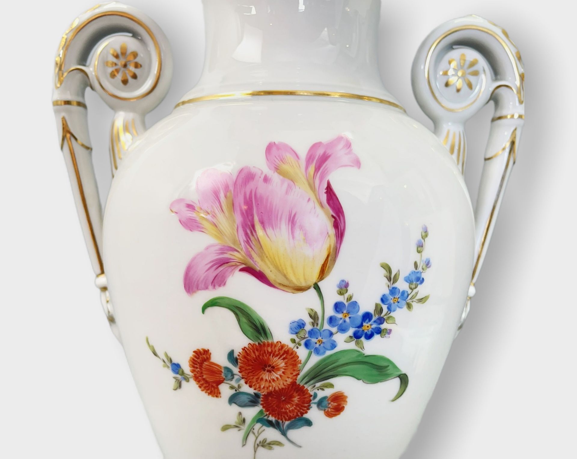 Meissen, Henkelvase mit Blumenbouquet-Motiv - Bild 2 aus 13