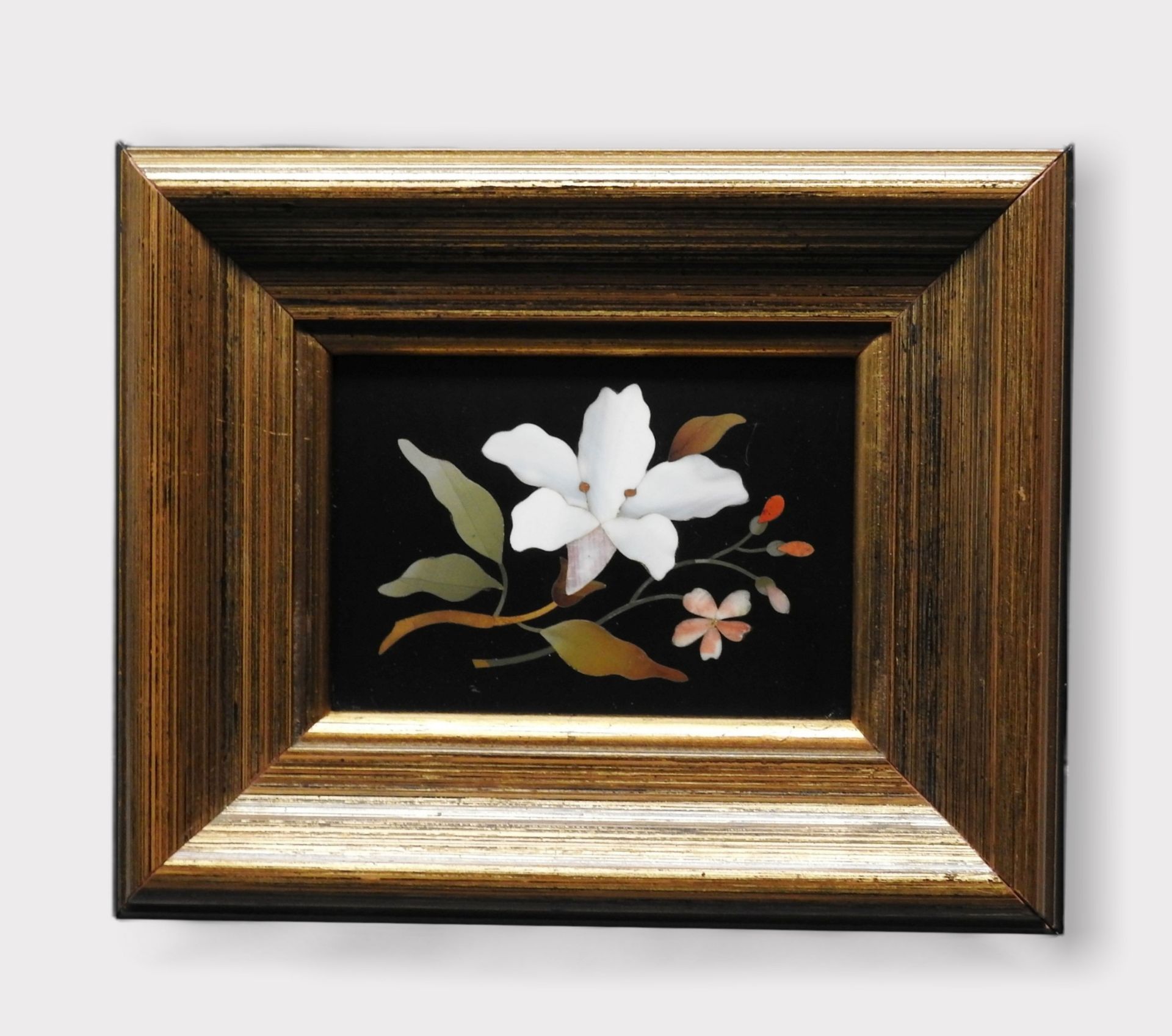 Pietra dura, Drei Blumenbouquets - Image 2 of 5