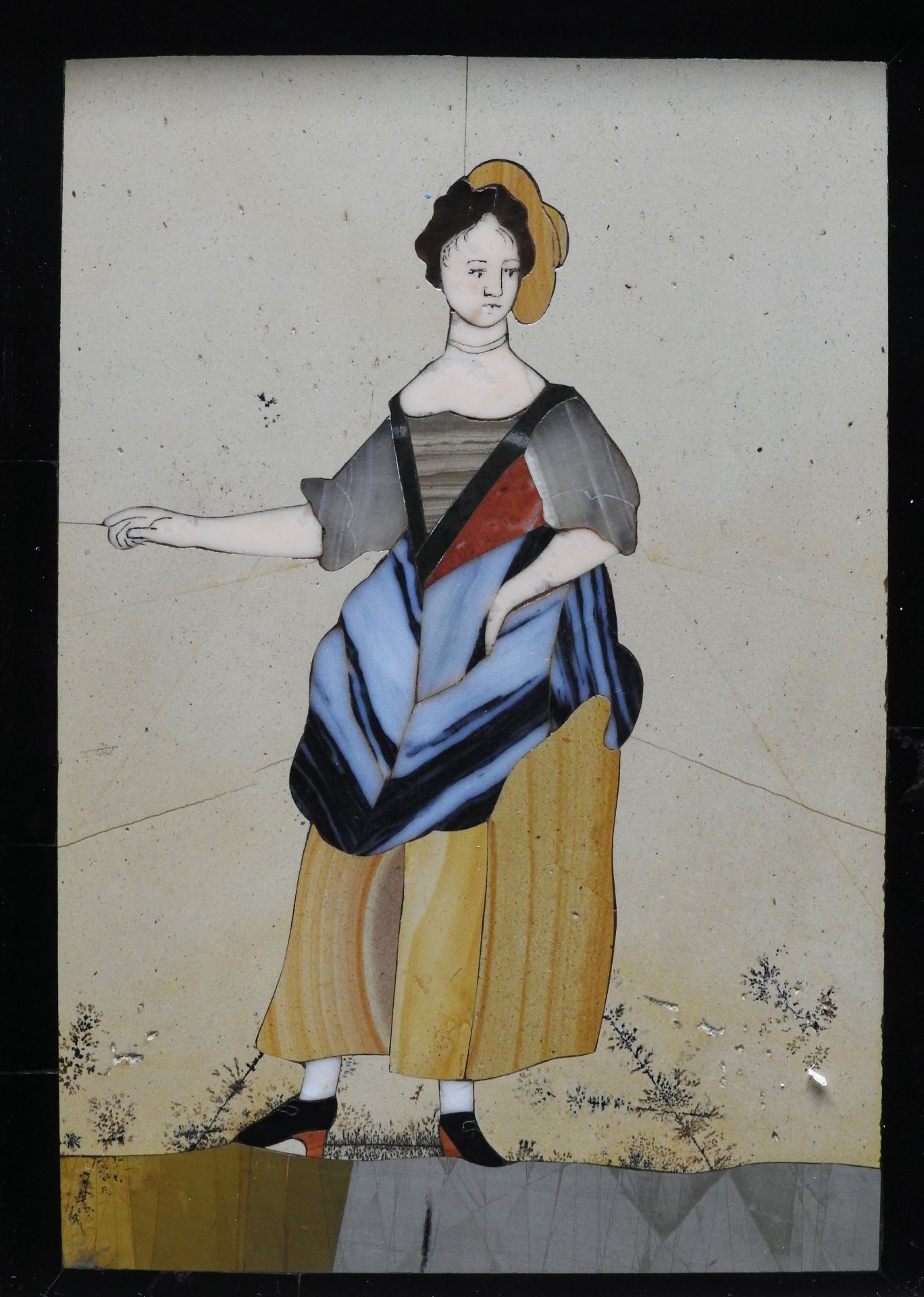 Pietra dura, Dudelsackspieler und Tanzende Frau - Image 4 of 9