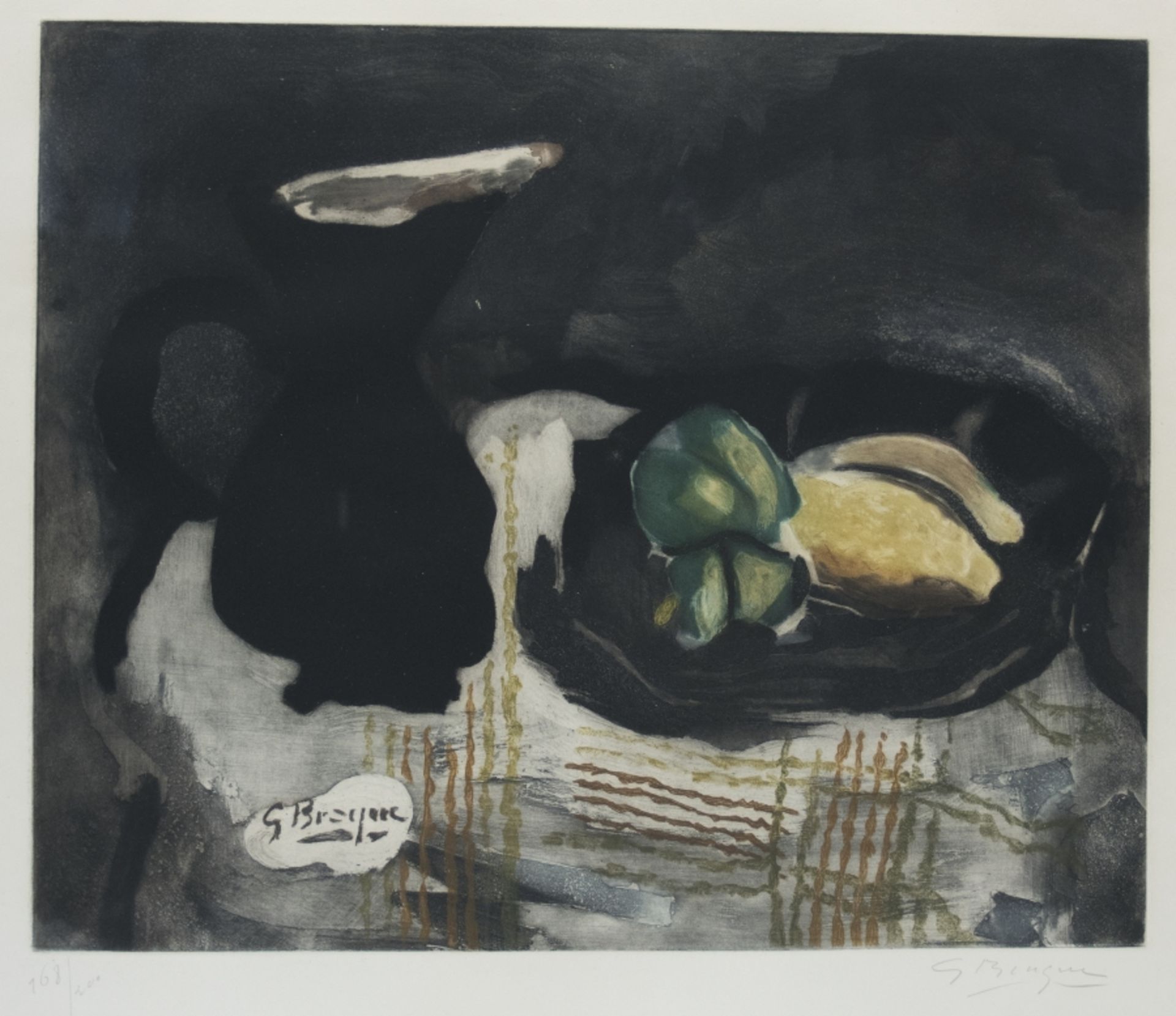 Braque, Georges:  Pichet noir et Citrons