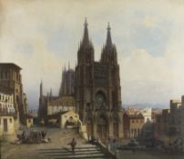 Eibner, Friedrich:  Blick auf die Kathedrale von Burgos in Spanien