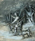 Lessing (Alte Zuschreibung), Carl Friedrich:  Jäger mit Hunden