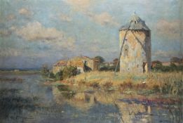 Petitjean, Edmond Marie:  Bord de rivière au Moulin