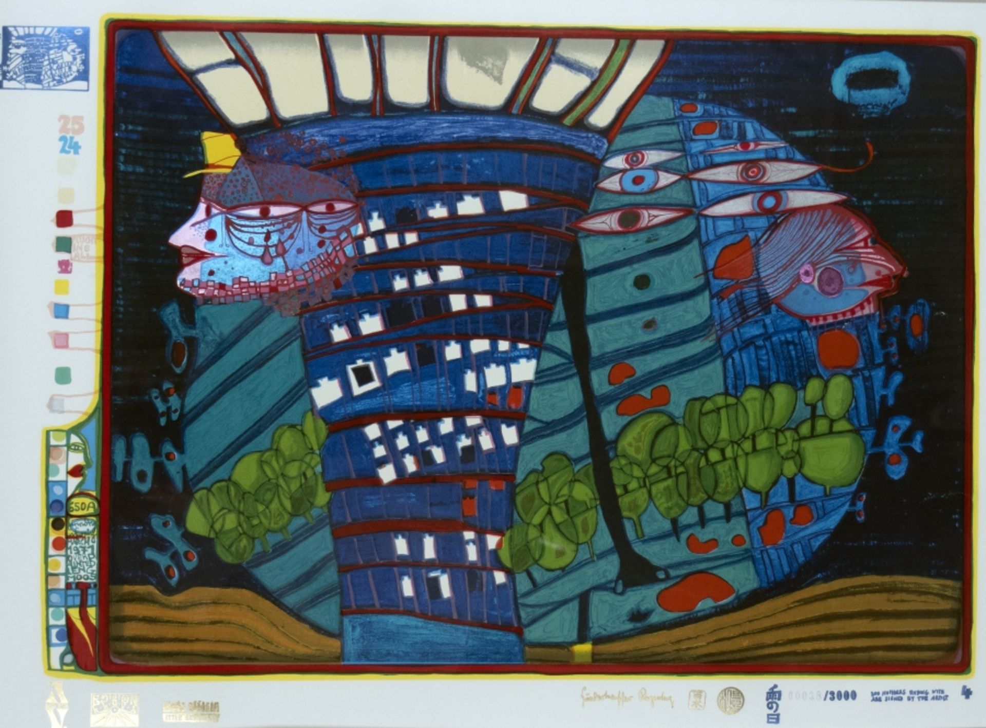 Hundertwasser, Friedensreich:  Flucht ins All
