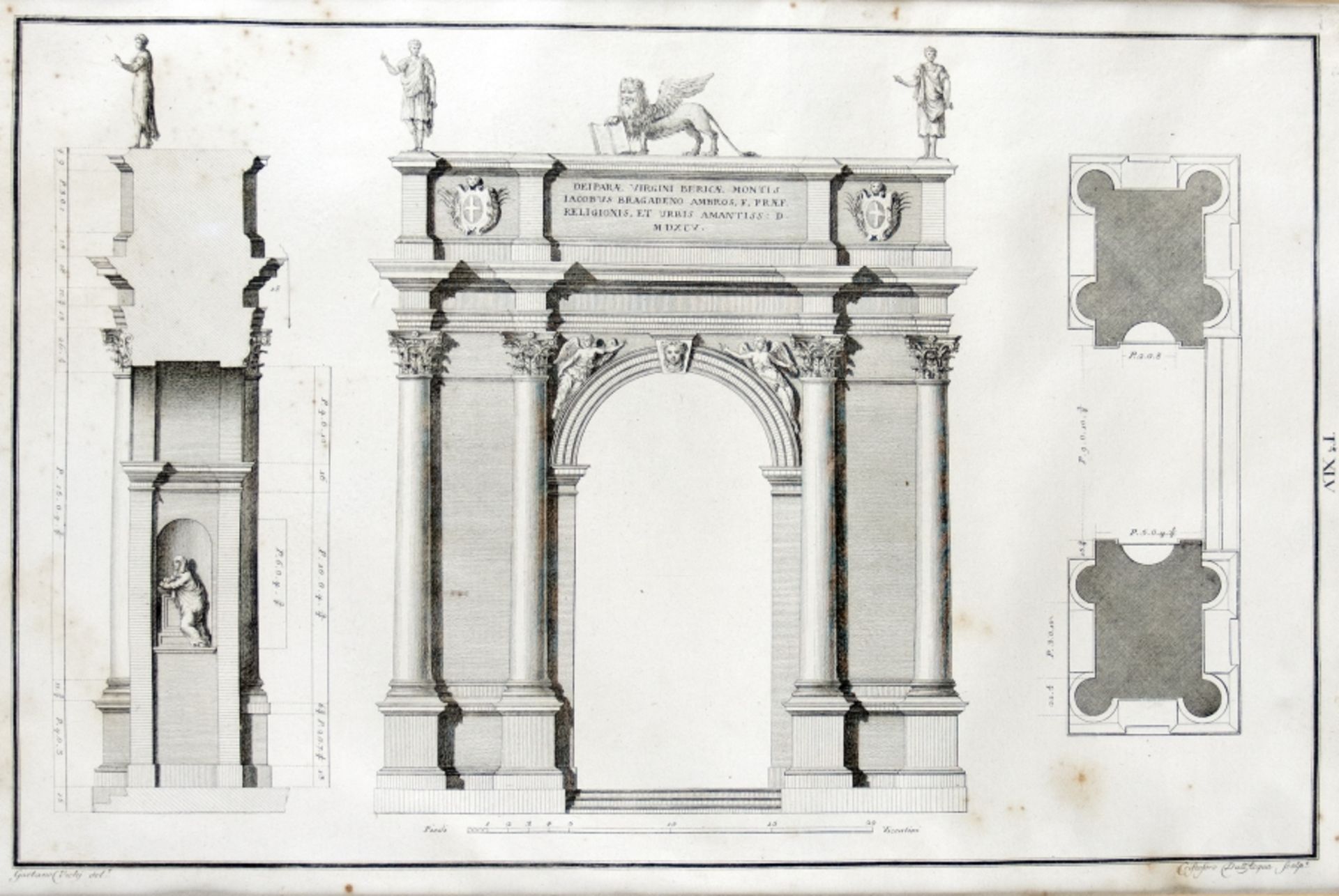 Palladio, Piranesi, Vichi u. a.:  Konvolut Architekturdarstellungen - Image 7 of 10