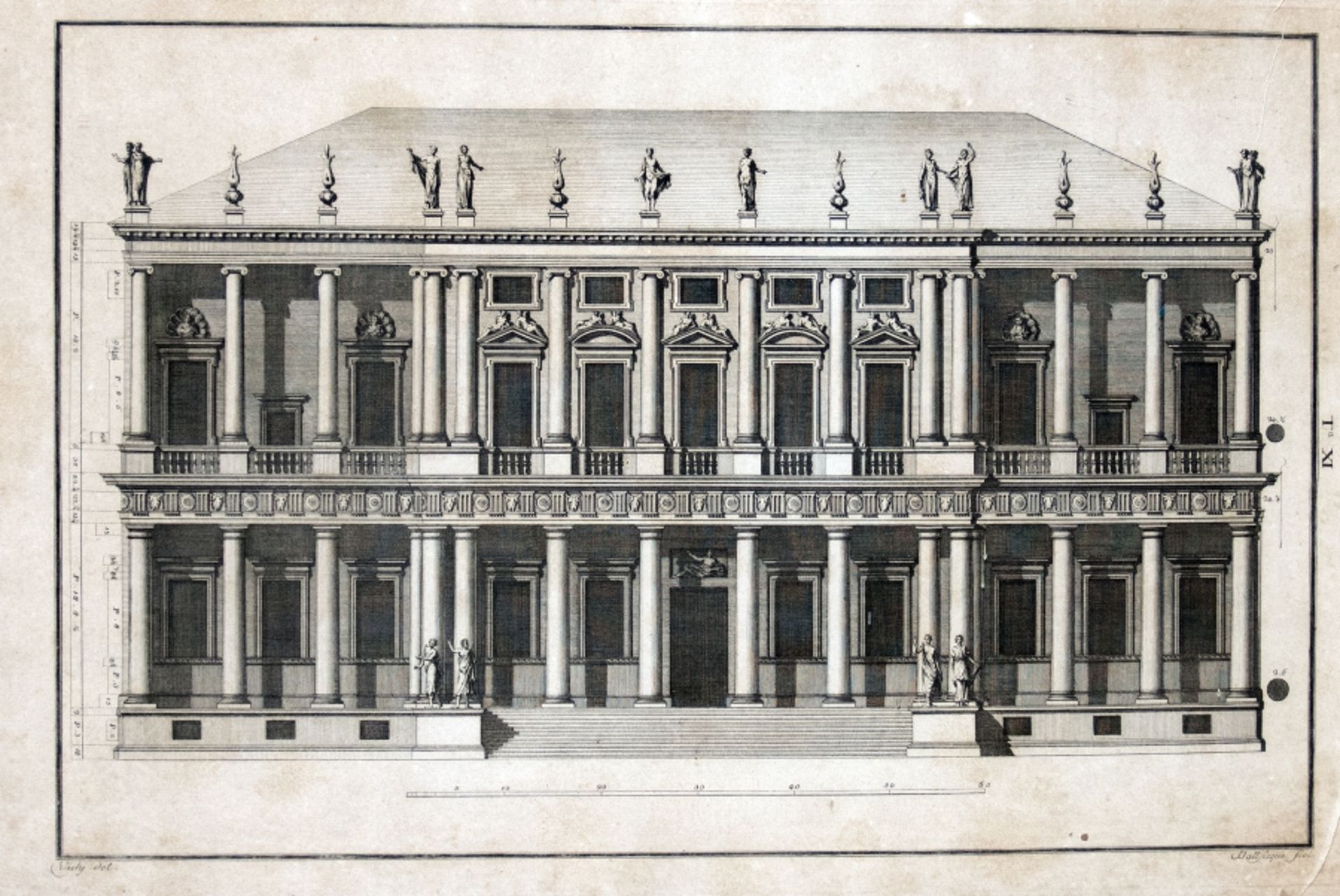 Palladio, Piranesi, Vichi u. a.:  Konvolut Architekturdarstellungen - Image 3 of 10