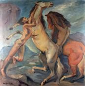 Reinhardt, Franz:  Männer mit Pferden