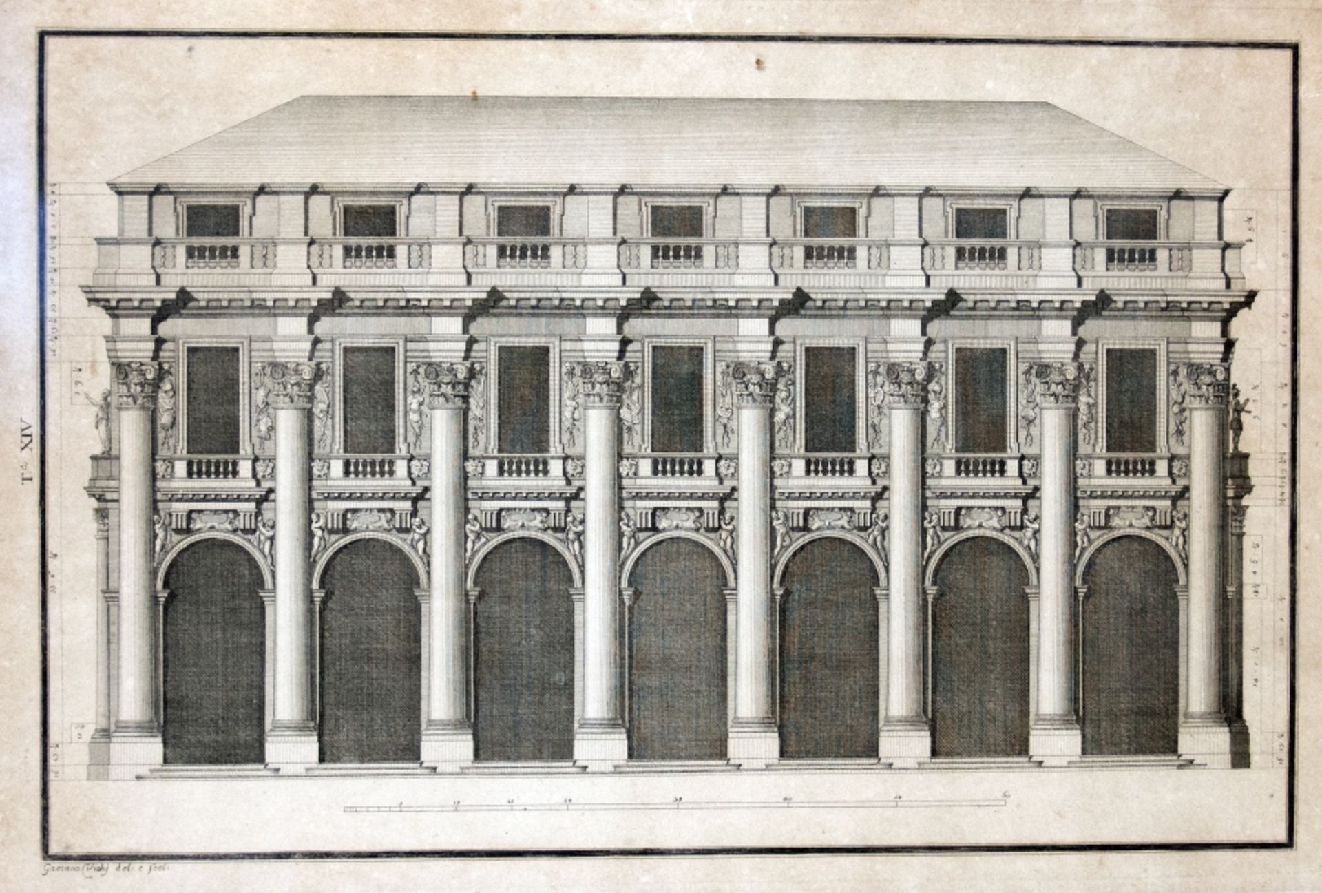 Palladio, Piranesi, Vichi u. a.:  Konvolut Architekturdarstellungen - Image 4 of 10