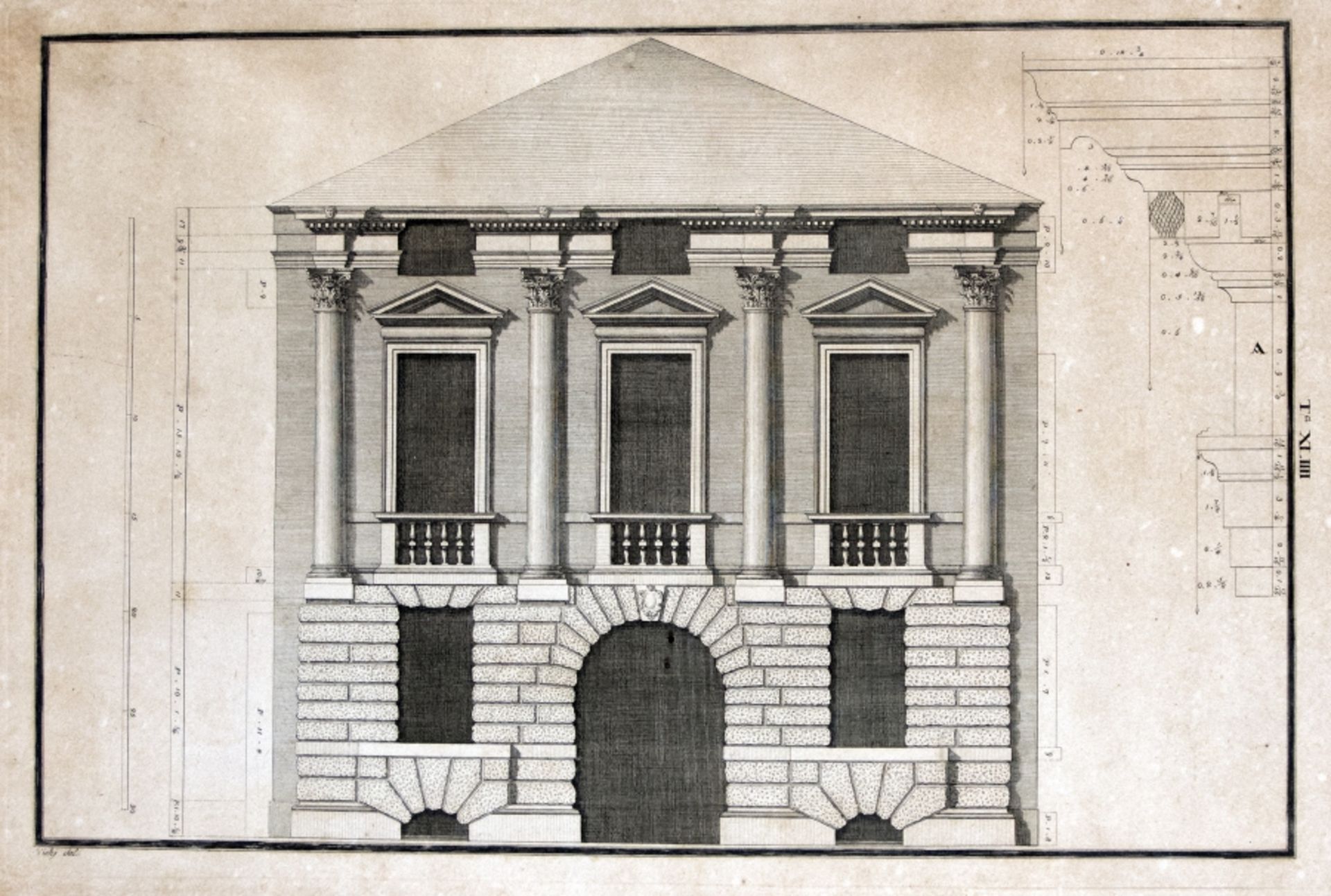 Palladio, Piranesi, Vichi u. a.:  Konvolut Architekturdarstellungen - Image 8 of 10