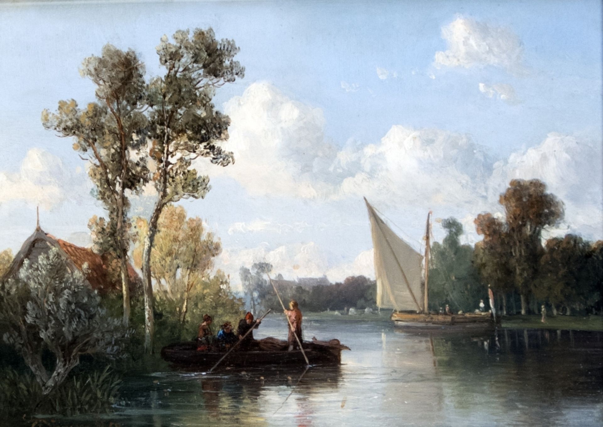 Verveer Umkreis, Salomon Leonardus:  Sommer auf dem Kanal