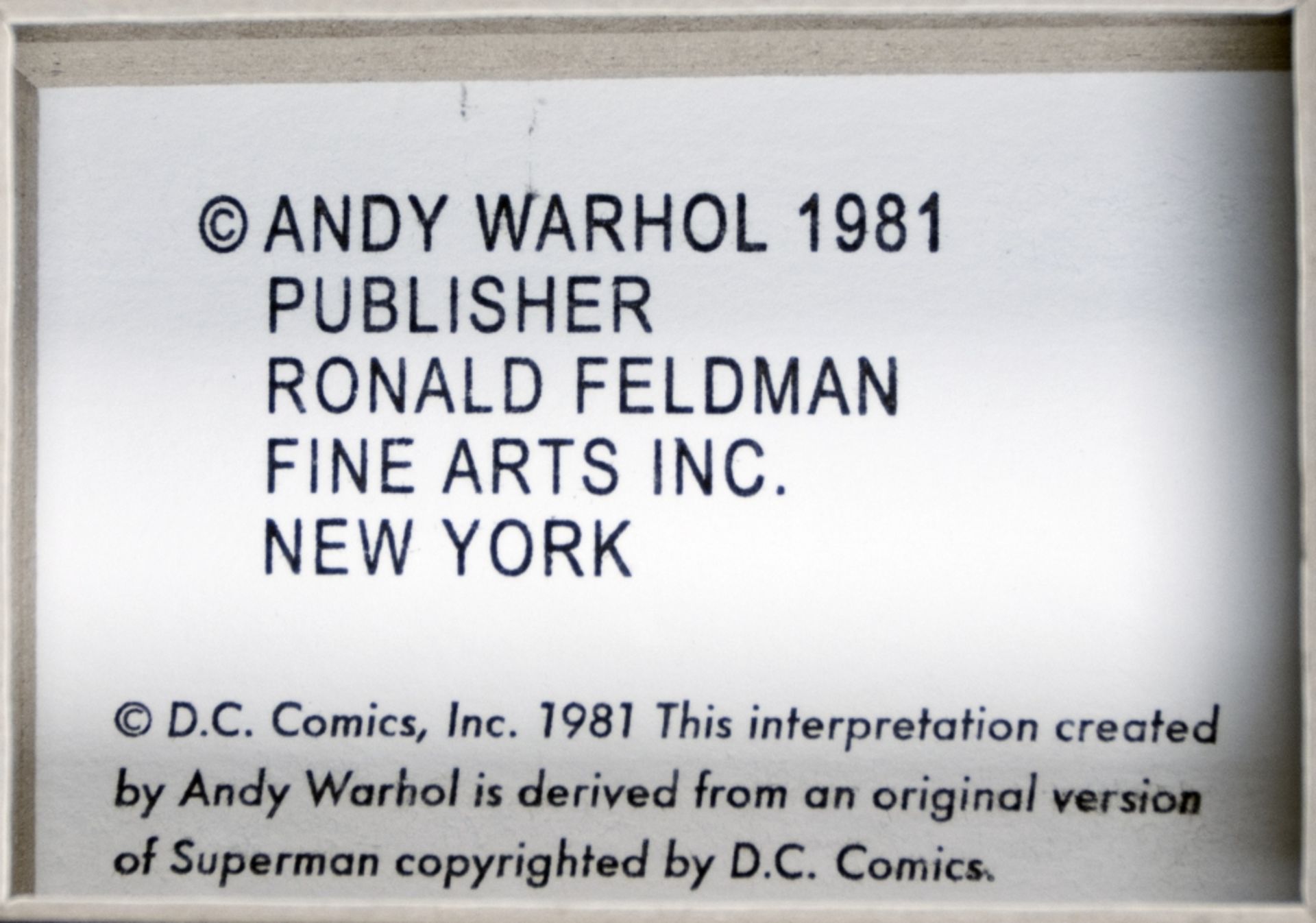 Warhol, Andy: Superman - Image 2 of 2