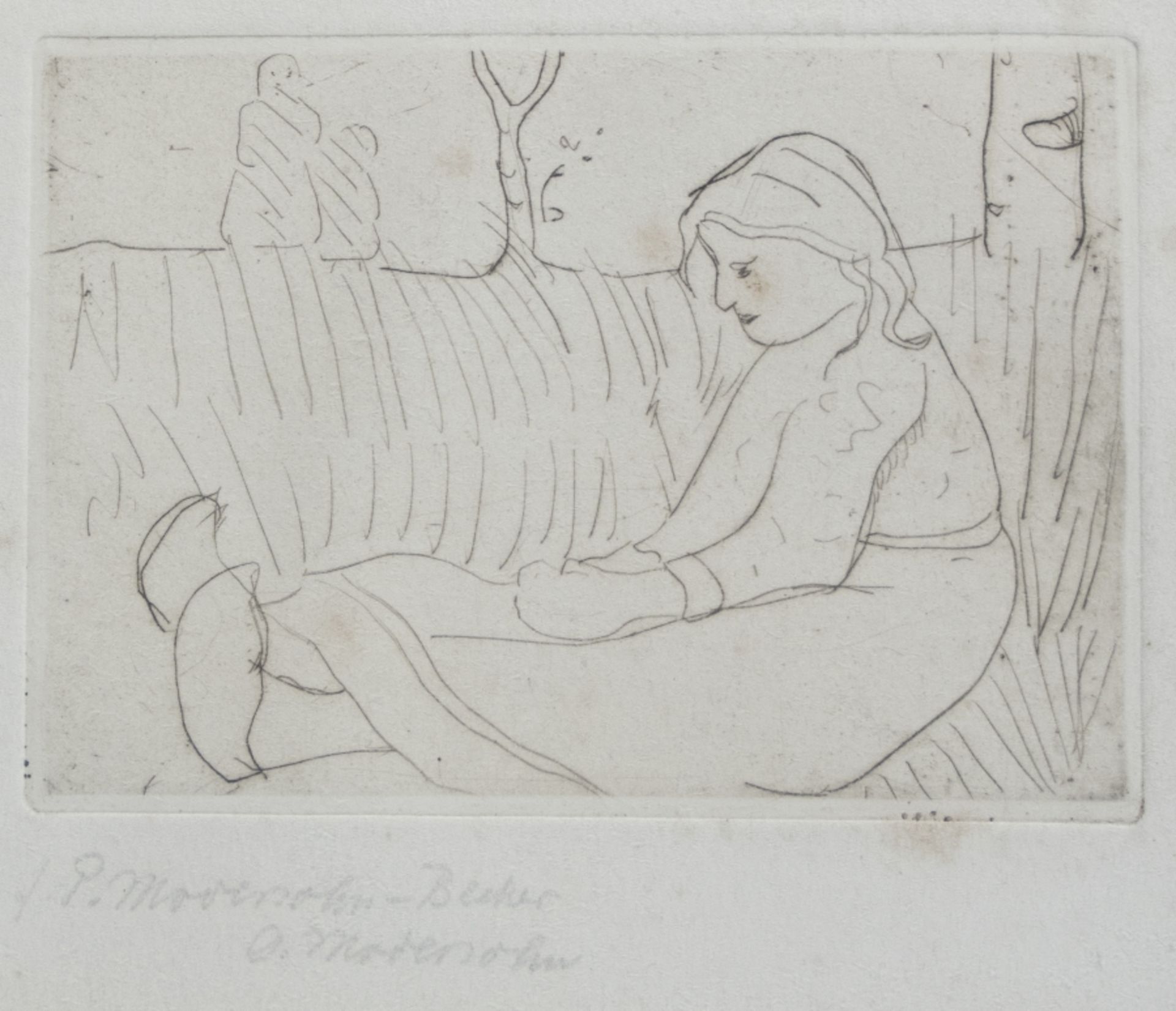 Modersohn-Becker, Paula:  Sitzendes Kind